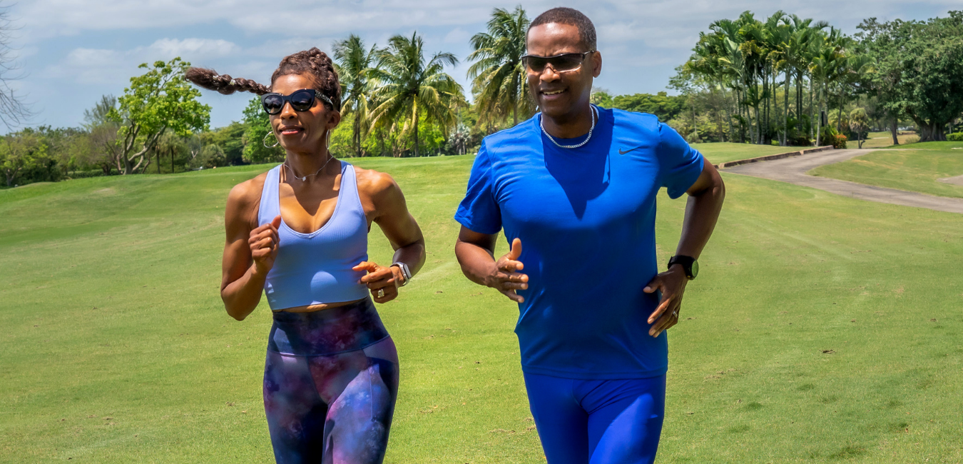 Terri and David Dixon out for a run